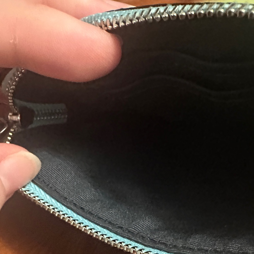 Coach Metallic Blue Wristlet - Picture 7 of 8